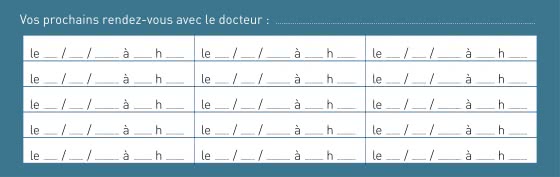 Carnet de rendez-vous intérieur Carnet de rendez-vous intérieur