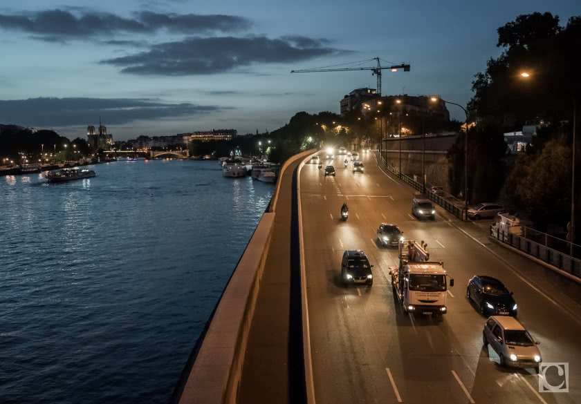 Paris – la Seine et la voie Mazas depuis le pont d’Austerlitz Paris – la Seine et la voie Mazas depuis le pont d’Austerlitz